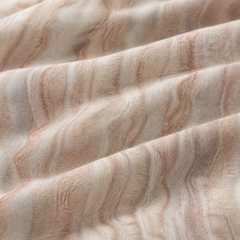 Close-up of the Alabaster sand marbled 100% cotton weave