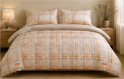 Meadow Check Cotton Bedding Set