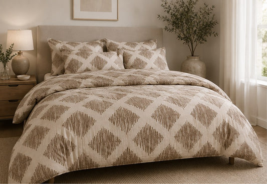 Meadow Check Cotton Bedding Set