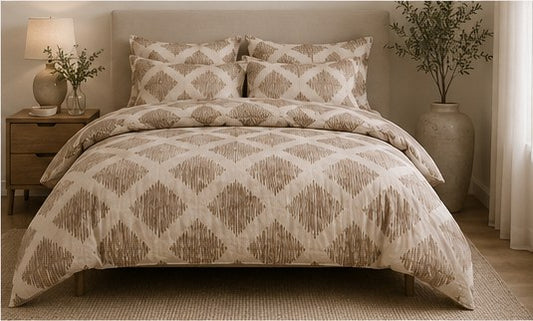 Meadow Check Cotton Bedding Set